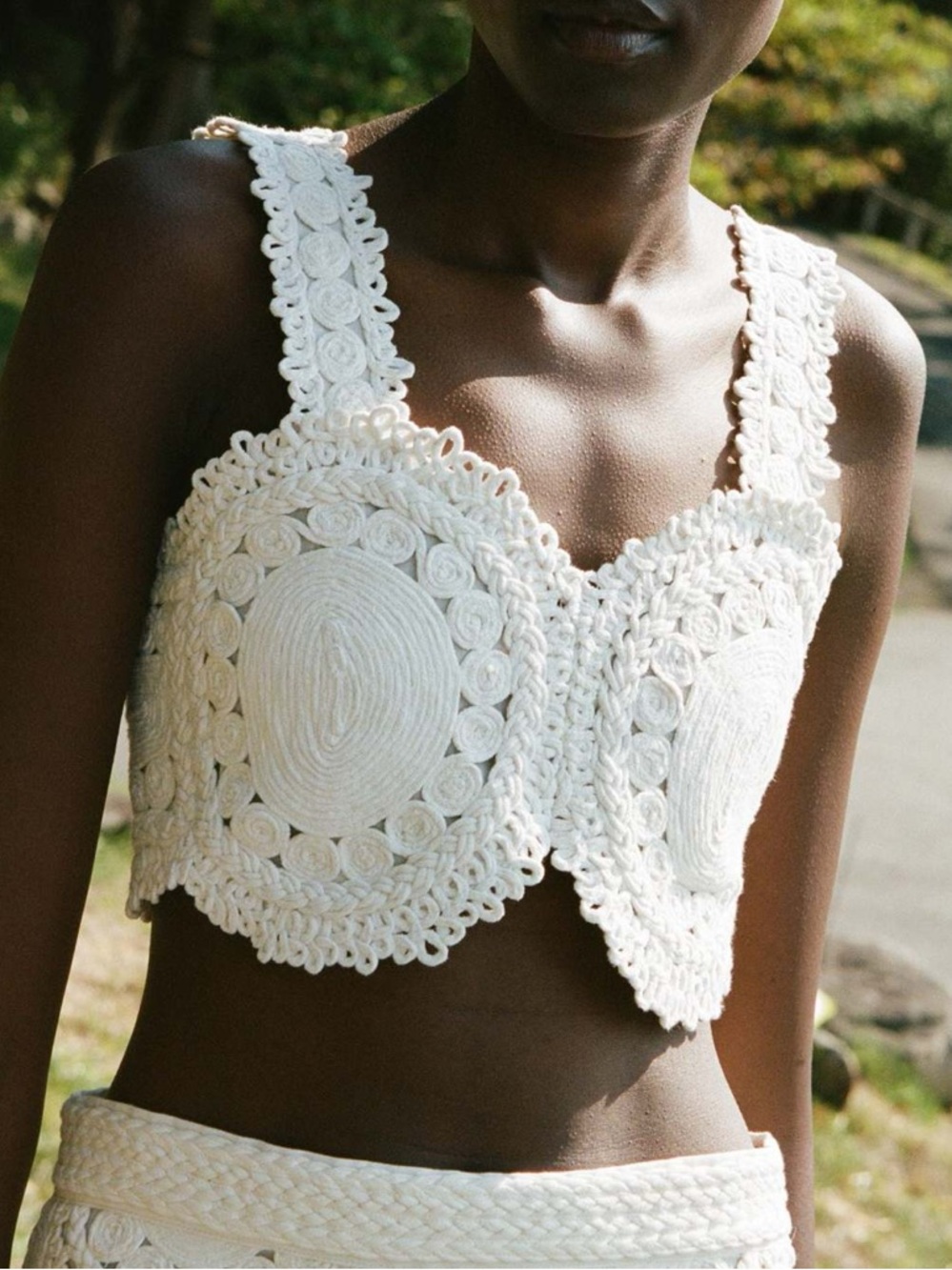 Sea New York Camila Crop Top Size S Cream
